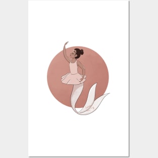 Ballerina Mermaid Posters and Art